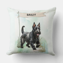 Scottish Terrier Watercolor Personalized Dog