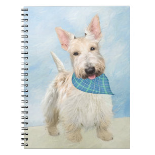 Scottish Terrier Wheaten Hund Painting Original Ar Anteckningsbok