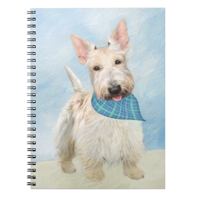 Scottish Terrier Wheaten Hund Painting Original Ar Anteckningsbok (Framsidan)
