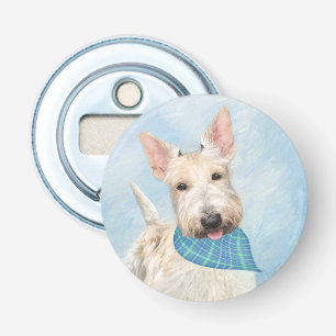 Scottish Terrier Wheaten Hund Painting Original Ar Flasköppnare
