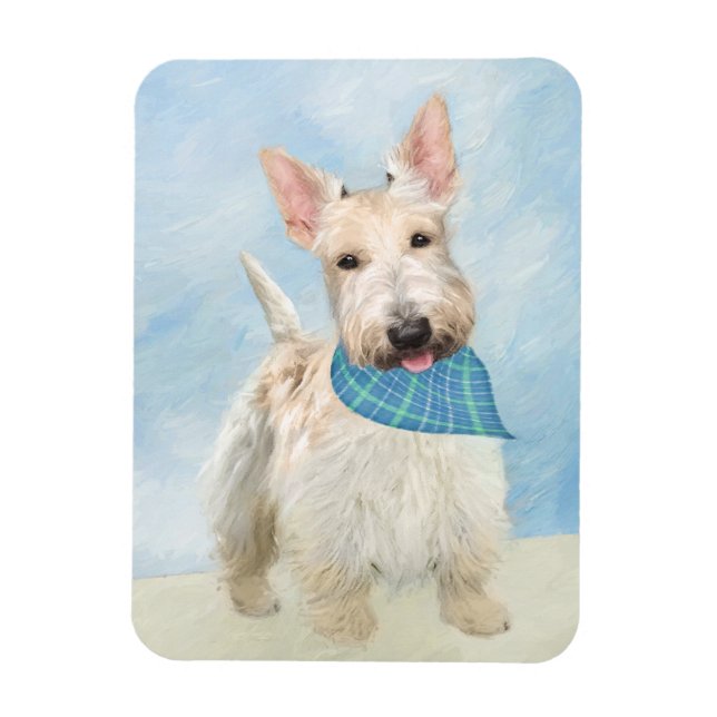 Scottish Terrier Wheaten Hund Painting Original Ar Magnet (Vertikal)