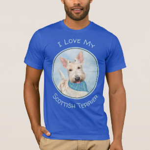 Scottish Terrier Wheaten Hund Painting Original Ar T Shirt