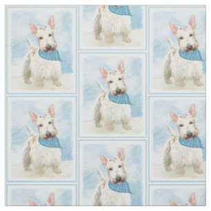 Scottish Terrier Wheaten Hund Painting Original Ar Tyg