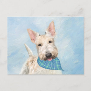 Scottish Terrier Wheaten Hund Painting Original Ar Vykort