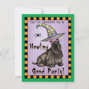Scottish Terrier Witch Inbjudningar