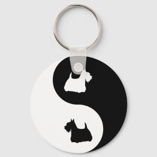 Scottish Terrier Yin Yang Nyckelring