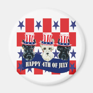 Scottish Terriers 4:e juli Magnet