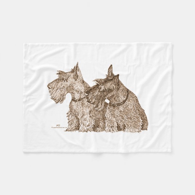 Scottish Terriers Fleecefilt (Framsidan (Horisontell))