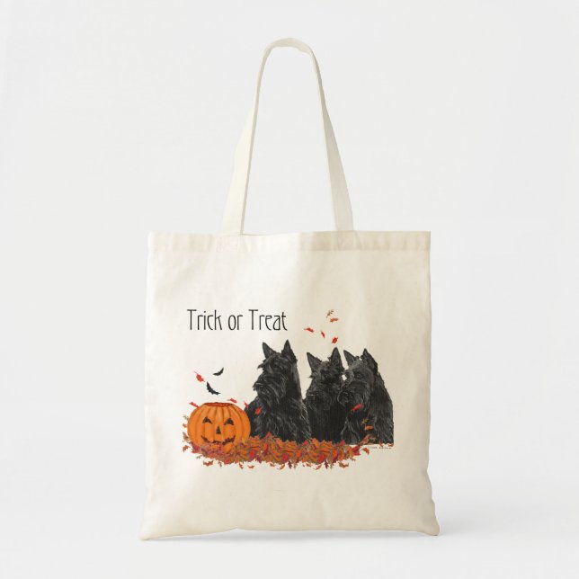 Scottish Terriers Halloween Tygkasse (Framsidan)