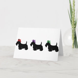 Scottish Terriers in Roligt Färgad Play Hat Kort