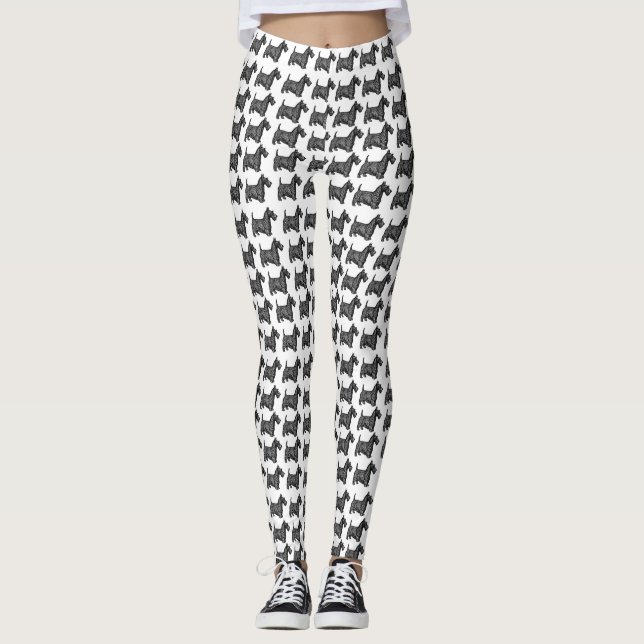 Scottish Terriers Leggings (Framsida)