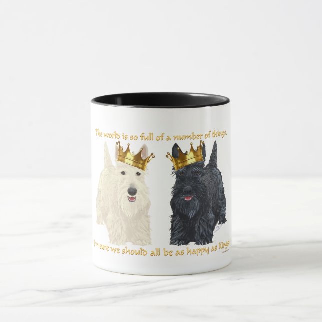 Scottish Terriers Lycklig Thoughts Mugg (Center)