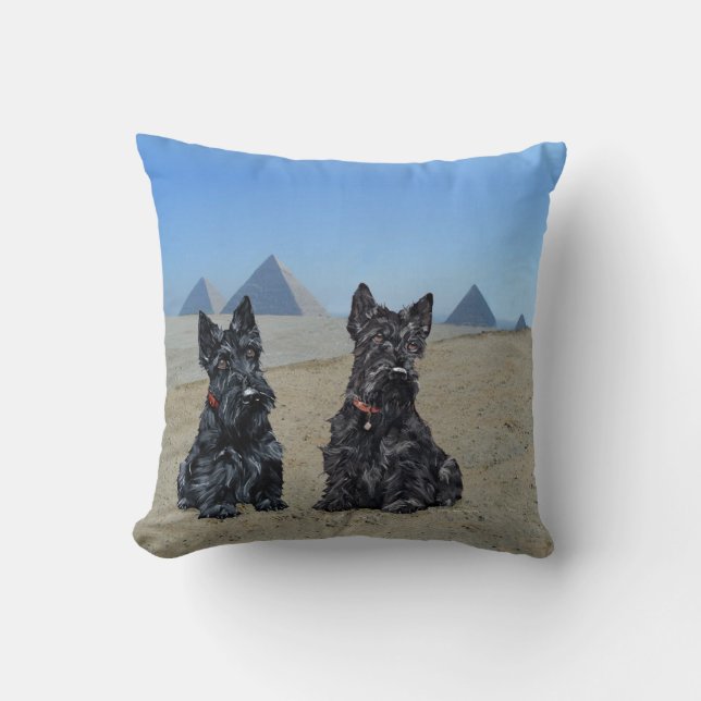 Scottish Terriers on Vacation Pillow Kudde (Framsida)