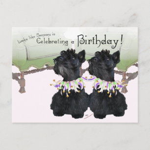 Scottish Terriers Party Animal Inbjudan Vykort