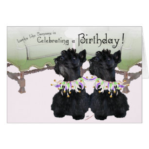 Scottish Terriers Party Djur Hälsningskort