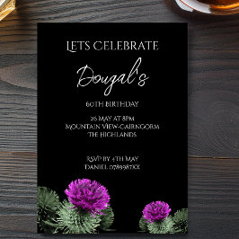 Scottish Thistle Birthday Inbjudningar