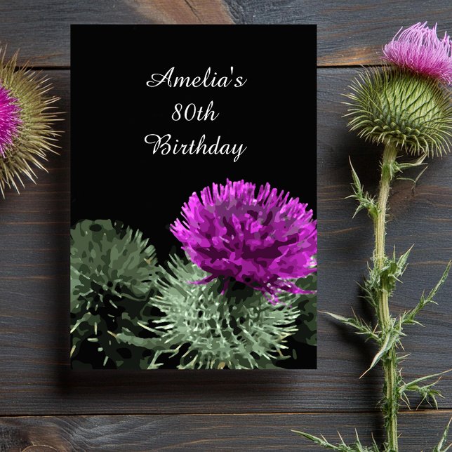Scottish Thistle Birthdays Inbjudningar (Skapare uppladdad)