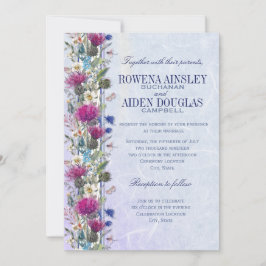Scottish Thistle Blommigt bröllopsinbjudan Inbjudningar