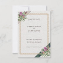 Scottish Thistle Celtic Tartan Bröllop