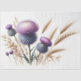 Scottish Thistle Decoupage Tissue Paper