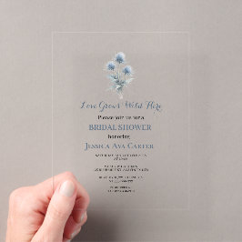 Scottish Thistle Dusty Blue Floral Bridal Shower 