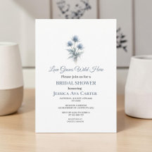 Scottish Thistle Dusty Blue Floral Bridal Shower