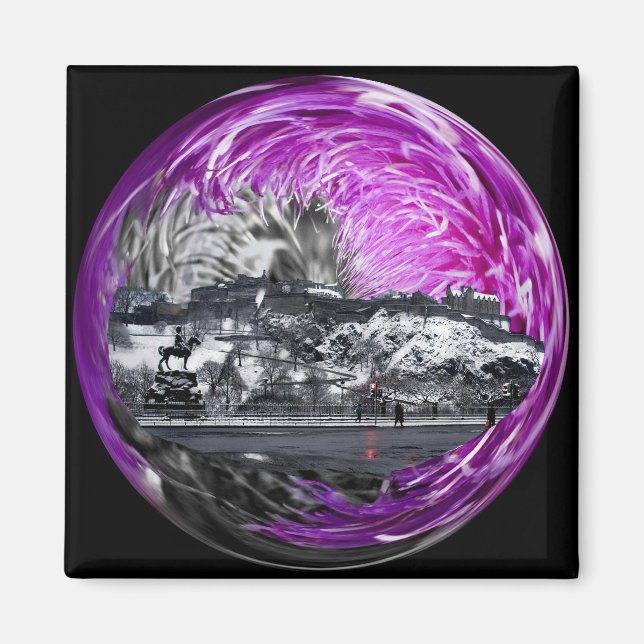 Scottish Thistle & Edinburgh Castle Magnet (Framsidan)