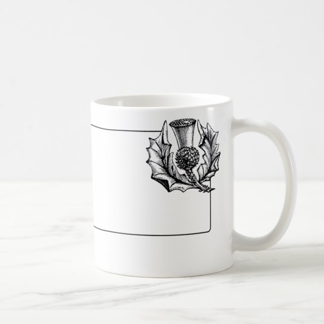 Scottish Thistle Graphic Kaffemugg (Höger)