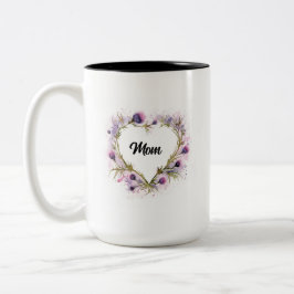 Scottish Thistle Heart Watercolor Mugg