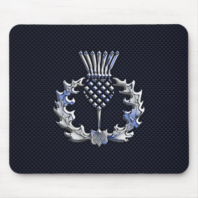 Scottish Thistle i Chrome Stil Musmatta (Framsidan)