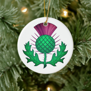 Scottish Thistle Julgransprydnad Keramik