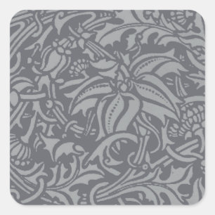 Scottish Thistle Knot William Morris Stil Fyrkantigt Klistermärke