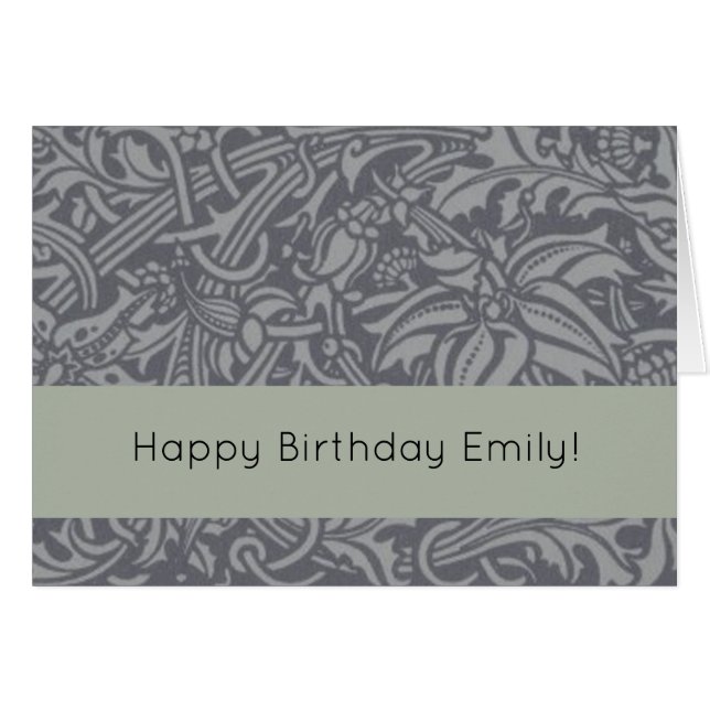 Scottish Thistle Knot William Morris Stil Hälsningskort (Framsidan Horizontal)