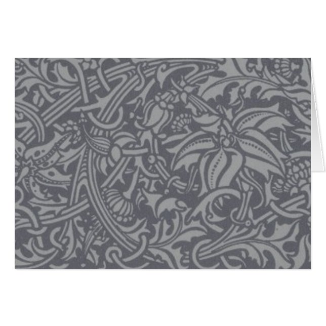 Scottish Thistle Knot William Morris Stil Hälsningskort (Framsidan Horizontal)