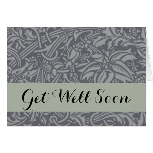 Scottish Thistle Knot William Morris Stil Hälsningskort (Framsidan Horizontal)