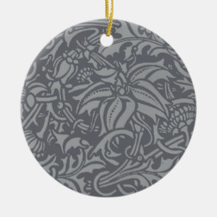 Scottish Thistle Knot William Morris Stil Julgransprydnad Keramik