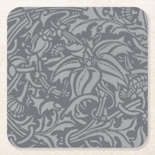 Scottish Thistle Knot William Morris Stil Underlägg Papper Kvadrat