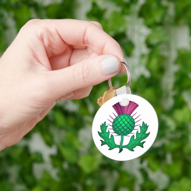 Scottish Thistle Nyckelring (Hand)