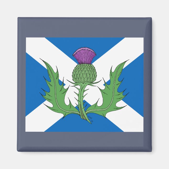 Scottish Thistle och Saltire Magnet (Framsidan)