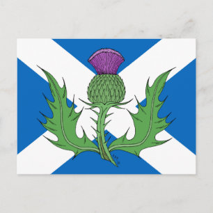 Scottish Thistle och Saltire Vykort