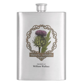 Scottish Thistle och Scots Gaelic Toast Fickplunta