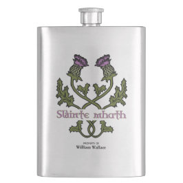 Scottish Thistle och Scots Gaelic Toast Fickplunta