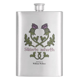 Scottish Thistle och Scots Gaelic Toast Fickplunta