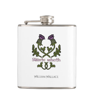 Scottish Thistle och Scots Gaelic Toast Fickplunta