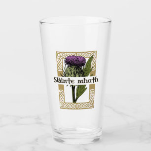 Scottish Thistle och Scots Gaelic Toast Glaskopp