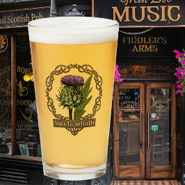 Scottish Thistle och Scots Gaelic Toast Glaskopp