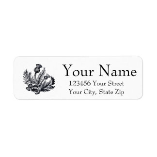 Scottish Thistle Personalize Returadress Etikett