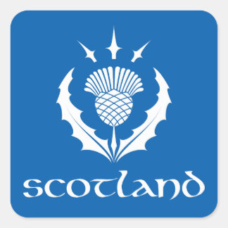 Scottish Thistle Sticker Fyrkantigt Klistermärke