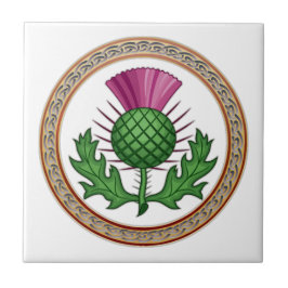 Scottish Thistle Symbol Badge Kakelplatta