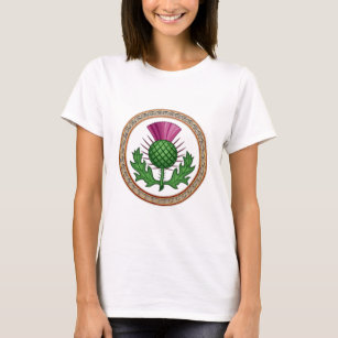 Scottish Thistle Symbol Badge T Shirt